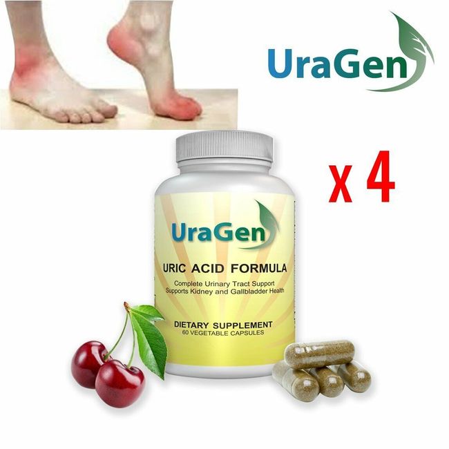 Uragen Total Cleanse Uric Acid Flush Capsules W/ Tart Cherry Extract 240 ct.