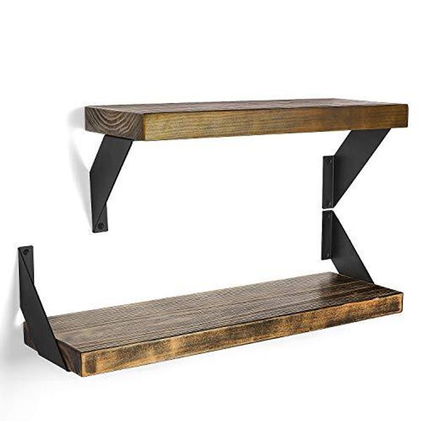 4 Heavy Duty Angle Shelf Brackets Floating Shelves Support Brackets, 8 inch