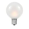 Novelty Lights G50 Outdoor String Light Globe Replacement Bulbs, E12/C7 Base, Frosted White, 25 Pack