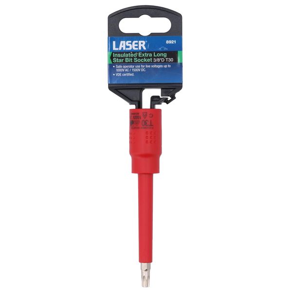 Laser 8921 Insulated Extra Long Star Bit Socket 3/8" D T30