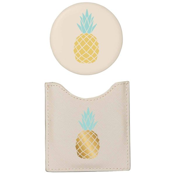 Draeger Pineapple Mirror Round Pocket Mirror to Take Anywhere, All Occasions – Dimensions 8.5 cm x 8 cm