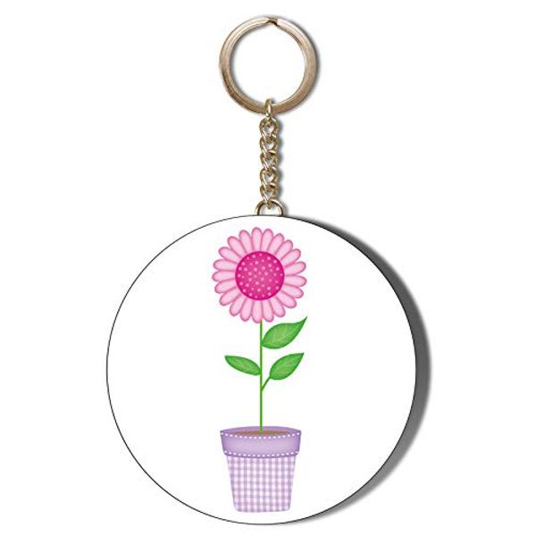 Cartoon Potted Plant 55mm Keyring Bottle Opener