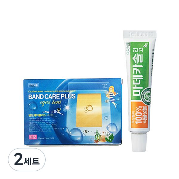 Dongkuk Pharmaceutical Madecassol 8g + Band Care Waterproof Band 10p Set, 1 set