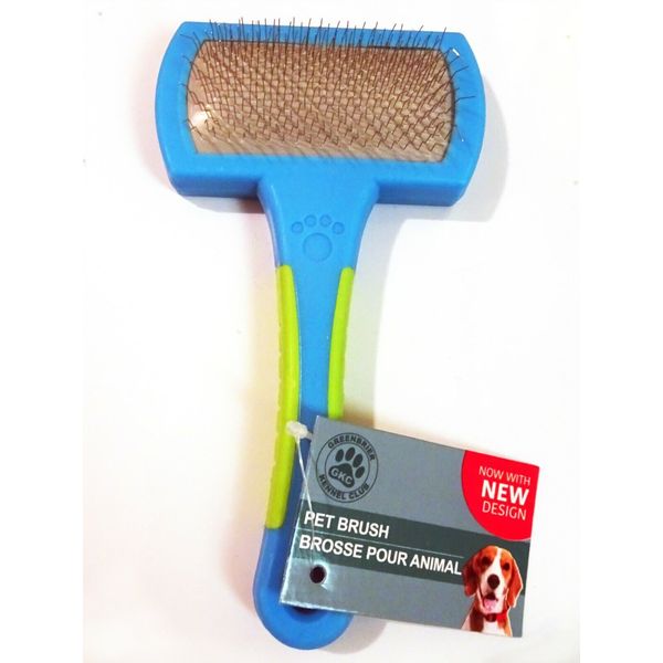 1-Sided Pet Brush Greenbrier Kennel Club GKC (Blue with Green Color)