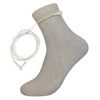 BIKIBOON Conductive Silver Fiber Grounding Socks Faraday Cage Release Static Electricity,1 pair(Includes 1 Grounding Wire)