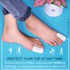 10 sold toe protectors, white (2 large, 8 small)