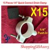 15 X Drain Clamp 1/4" Quick Connect Push In Water Filter RO Reverse Osmosis