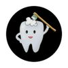Funny tooth brushes your teeth with the toothbrush teeth PopSockets Adhesive PopGrip