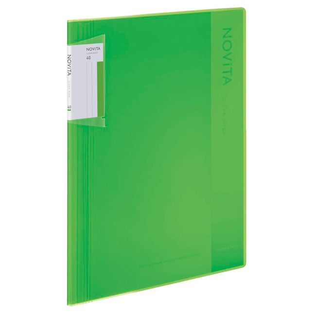 Kokuyo File Clearbook Novita Fixed A4 40 Sheets Light Green La-NV40LG