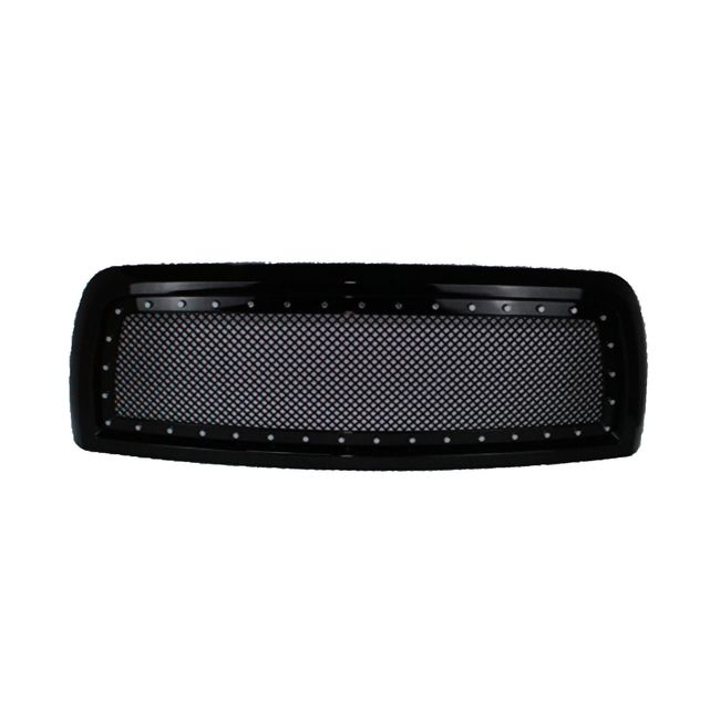 Razer Auto Gloss Black Rivet Studded Frame Mesh Grille Shell