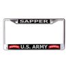 U.S. Army Sapper Chrome License Plate Frame