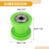 Partuto 2 Pcs Universal Chain Pulley Roller Slider - Rubber Metal Green