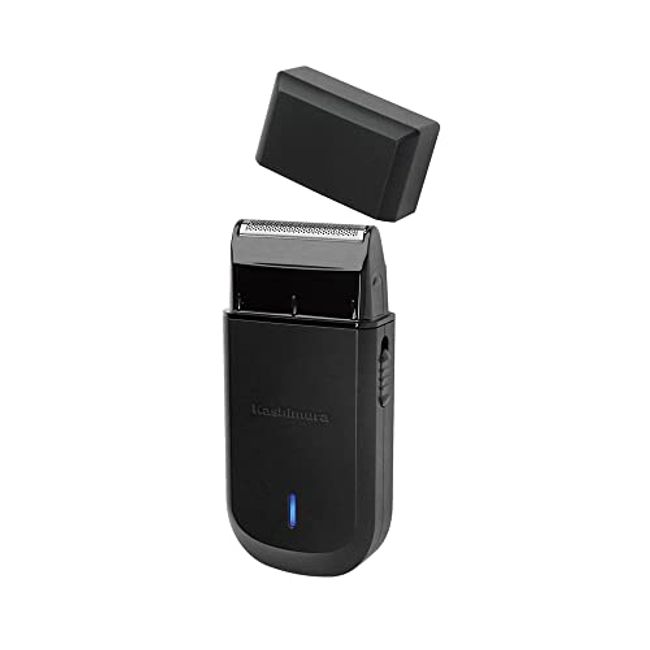 Kashimura NKJ-183 Electric Shaver, Beard, Compact Design, USB Charging, 90 Minutes Continuous Use, USB-C Cable, Motor, 6,500 rpm, Black