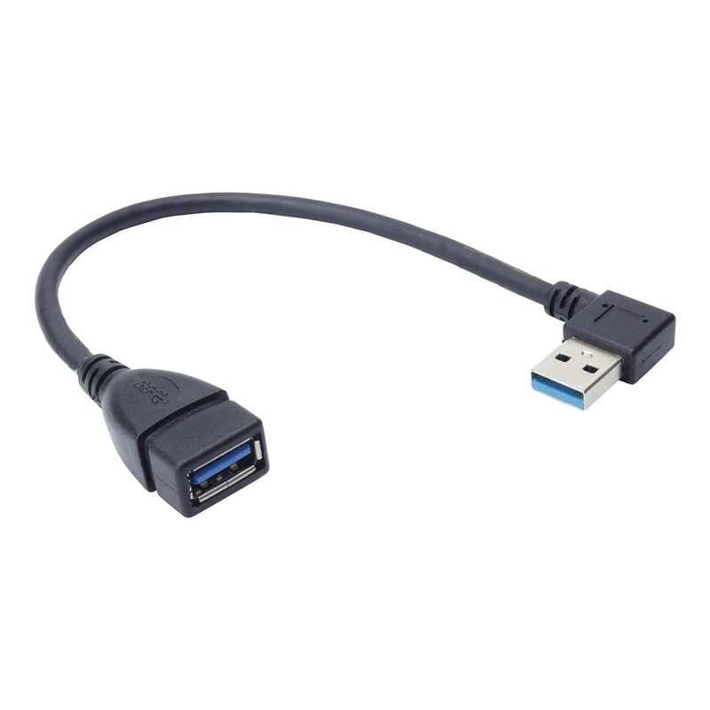 KOYOKOMA USB 3.0 Right Angle Extension Cable, 90 Degree Right Angle ...