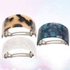 Frcolor 3PCS Women's Barrette Clip Tortoise Shell Hairpin Bangs Clip Arrangement Pin Hair Claw Ponytail Holder Hair Styling Supplies (White, Light Brown, Blue)
