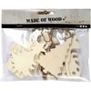 PAINT IT EASY Wooden Christmas Pendants Pack of 6 Assorted