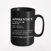 Make Your Mark Design Apprentice, Ninja, Badass, Legend, Employee Appreciation, Black 15oz Ceramic Mug