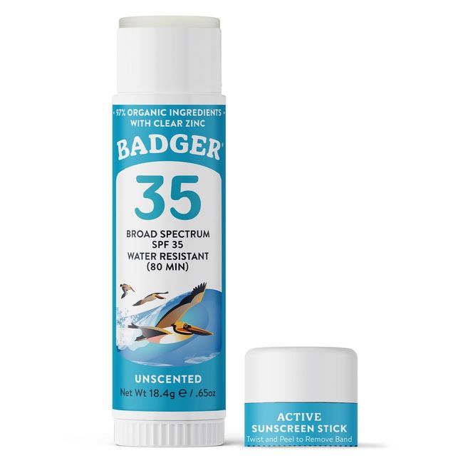 Badger Clear Zinc SPF 35 Çocuk Kolay Sürülen Stick Güneş Kremi Kokusuz