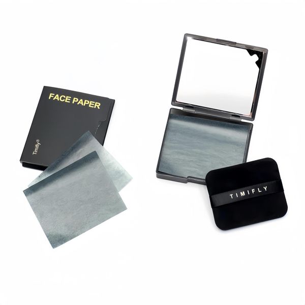 200pcs oil blotting sheets for face - Portable oil absorbing paper with mirror - Face Oil Absorbing Sheets, Natural Oil Control Film - Suitable for conferences, tourism, and outdoor activities