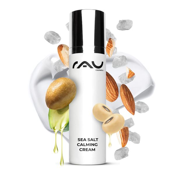 RAU Sea Salt Calming Cream 50 ml - Angenehme Gesichtscreme mit Wertvollem Meersalz und PHA, Creme für Männer und Frauen, Anti Pickel