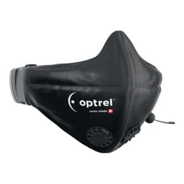 Mouth Nose Mask Black POM, Polyester, PU Valve, Pack of 2 OPTREL