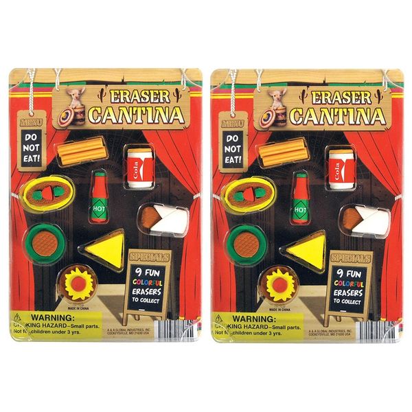 Cantina Mexican Food ERASERS Set of 20 PCS