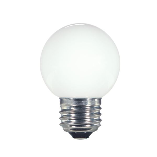 Satco S9159 1.4W G16.5 LED Globe Light Bulb, 2700K, White