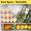 Egg Holder Storage, Egg Boxes, Portable Egg Tray with Lid, Stackable Egg Storage with Safety Buckle, 6 Grid Egg Container, Clear White