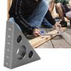 Tbest Angle Blocks, 45/90 Degrees Matte Aluminum Alloy Mini Right Angle Ruler Woodworking Measuring Tool Triangular Ruler