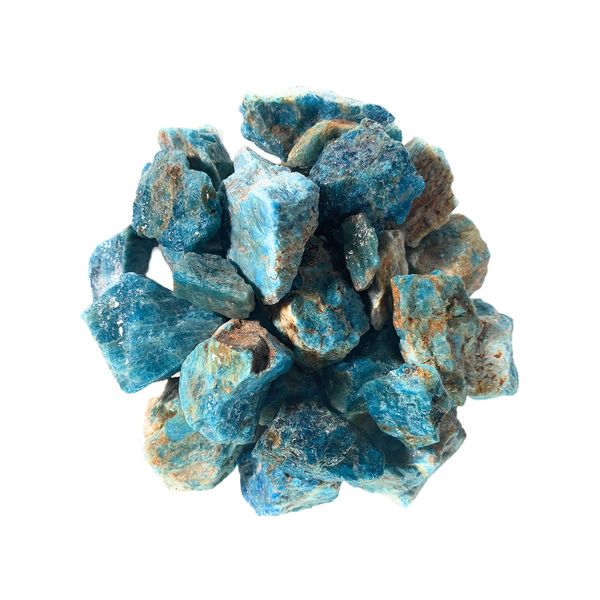 Hypnotic Gems Materials: 2 lbs Bulk Rough Apatite Stones from Madagascar - Raw Natural Crystals for Cabbing, Cutting, Lapidary, Tumbling, Polishing, Wire Wrapping, Wicca and Reiki Crystal Healing