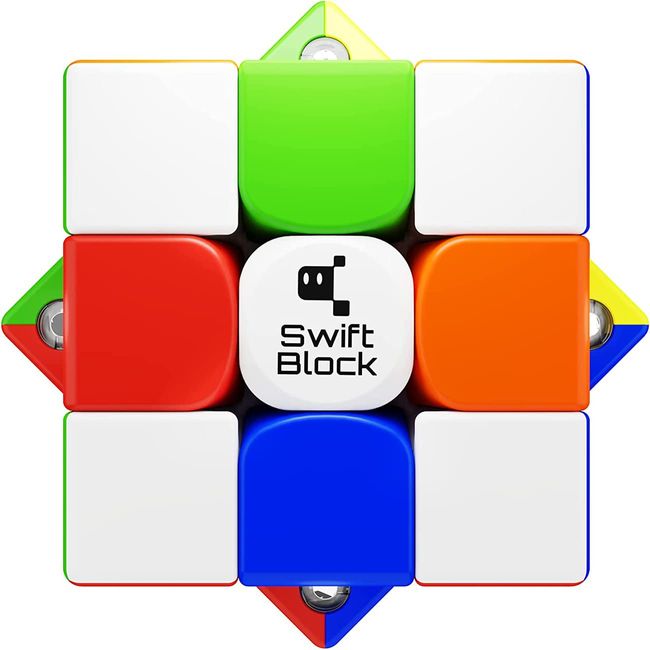 GAN Swift Block 355S Competition Cube, 3x3x3, Built-in Magnets, Smooth Rotation (Visible Magnet Bin / Genuine), Sub Brand of GANCUBE Magnetic Capsule, Everyday Play Quality, 3x3, International Standard Coloring, Stickerless