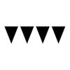 Bunting Mini Black 3 metres long, 12 mini Triangle flags measuring 15x11cms. Plastic
