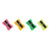 Qty 100 SMCO Plastic Pencil Sharpeners 4 Assorted Colours