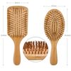 Brush Hair Brush Comb Set Made of Wood Bamboo 2 Pieces