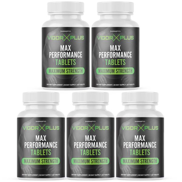 Vigor Plus for Men-VigorPlus Maximum Performance Daily Health - 5 Bottles