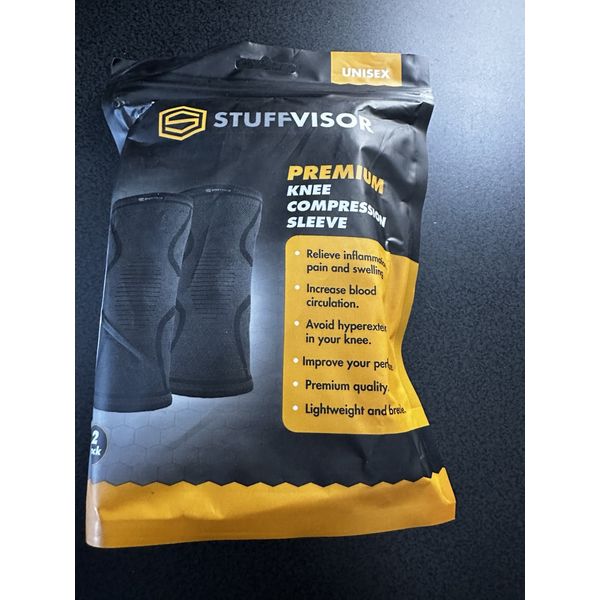 Stuffvisor Unisex Knee Compression Sleeve Relieves Pain & Swelling