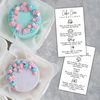 Cake Care Instruction Cards Cutting Guide 50pk 2x3.5” Storage Baking Order Forms Package Insert Tips and Tricks Clients Bakery