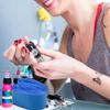 MFUOE 100 Pieces Tattoo Clip Cord Covers Plastic Blue Clip Cord Sleeves Tattoo Machine Bags Tattoo Sleeve Bags (Blue)