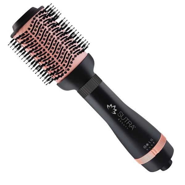 Sutra Interchangeable Blowout Brush Set, 3-inch I 76MM Oval Barrel + Base, DC Motor, 3 Heat Settings, Infrared and Ionic Technology