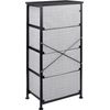 Fabric 4-Drawer Storage Organizer Unit for Closet, Black