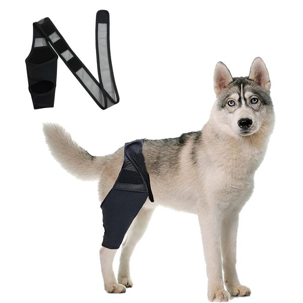 DKDDSSS Kniebandage Hund Hinterbein - Bandage für Hund mit Kreuzbandriss, Recovery Sleeve Hund - Unterstützung und Schutz für Hinterbein
