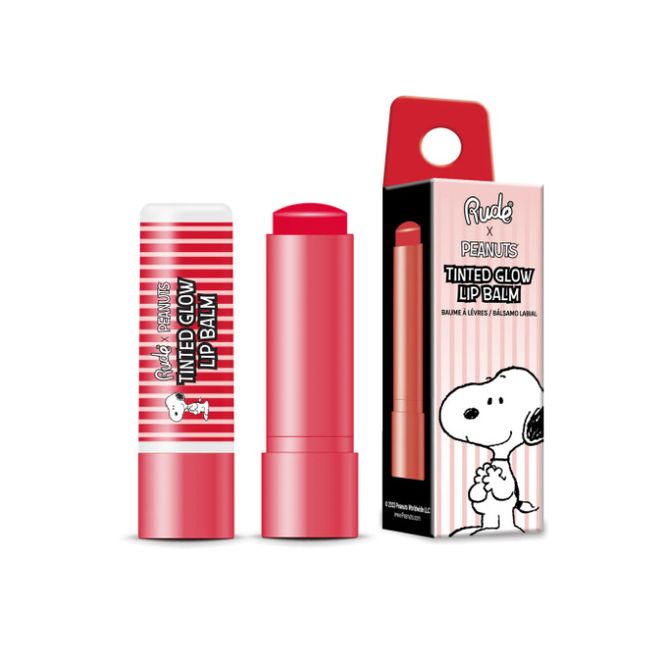 Rude x Peanuts Tinted Glow Lip Balm /  Snoopy - Muted Red