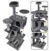 53" Cat Tree Activity Tower with Scratching Posts  Ladders Pet Kitty Furniture