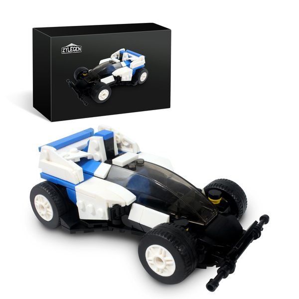 ZYLEGEN Sports Car MOC Building Block,Speed Champions Racing Cars Blocks Building Sets Toys, Technique Cyber Buggy Vehicle DIY Building Bricks for Kids and Adults,Birthday, Christmas Day Gift(Blue)