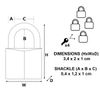 Master Lock 629EURQ 20mm Nickle Plated Brass Padlocks Four Pack Keyed Alike