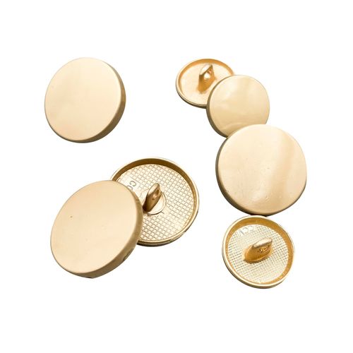 SORTUMOLA 16 Pack Gold Blazer Button Set, 10pcs 15mm & 6pcs 20mm Flat Metal Buttons