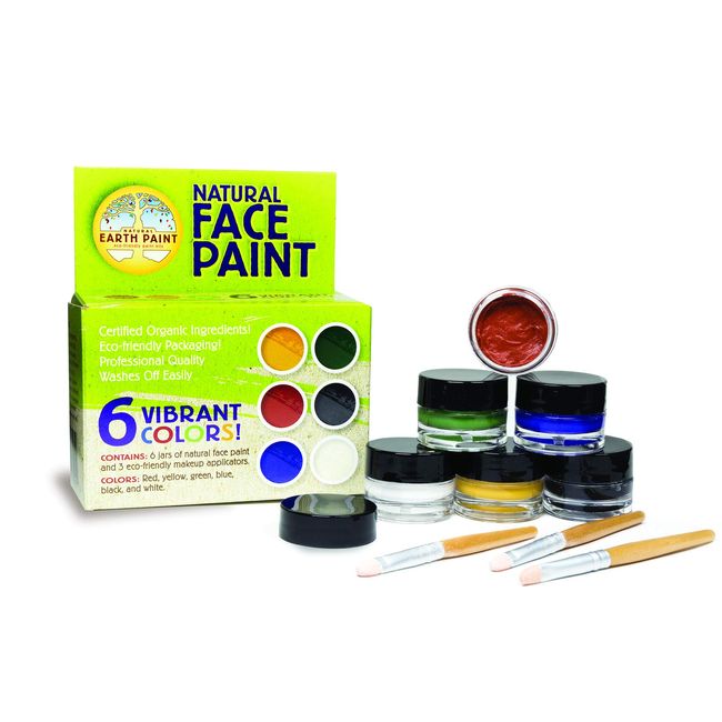 EARTH PAINTS Natural Face Paint Kit 7 Colors, 1 EA