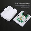 KooingTech RJ45 Surfaces Mount Box, 2Pcs Network Junction Boxes, Cat6 Single Port Desktop Information Junction Box Network Socket with Screw for Communication and Socket Connection