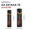 NANFU AA 24 and AAA 72 Alkaline Batteries