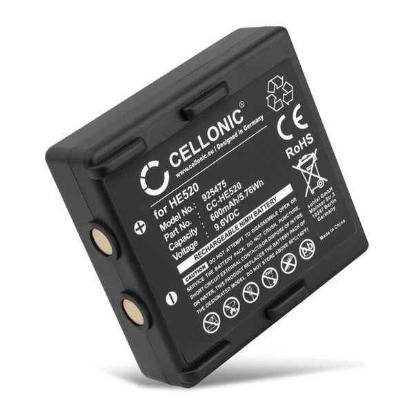 CELLONIC, Battery remote controllers compatible with Hetronic Nova, 68300520, Ergo (600mAh, 9.6V)